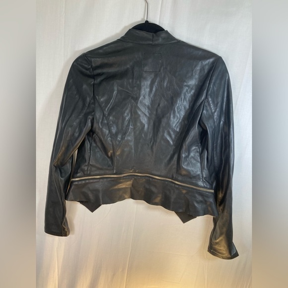 Dynamite vegan leather waterfall collar jacket with zipper details XS - Picture 4 of 13